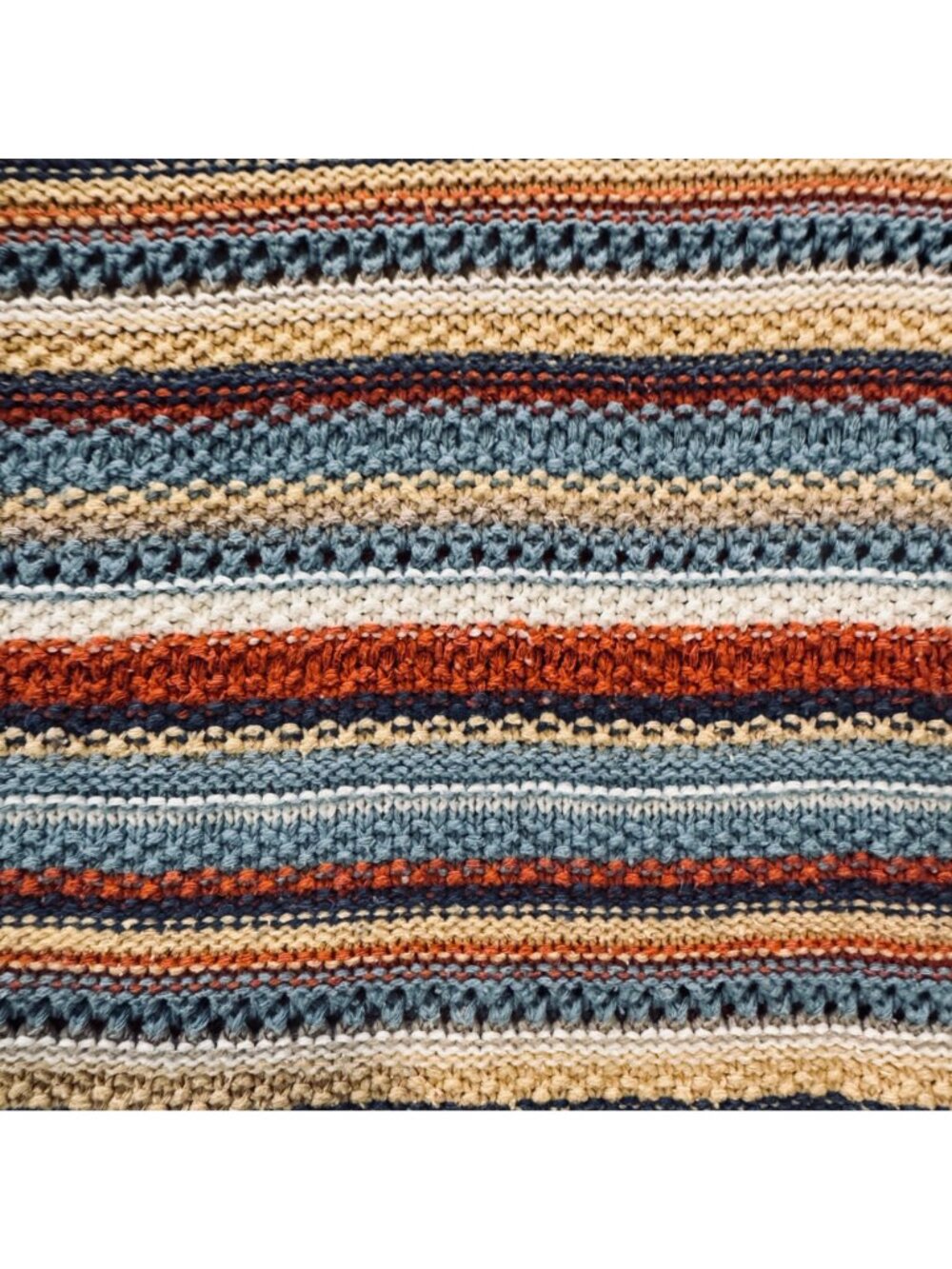 Christopher & Banks Vintage M Striped Knit Sweater Top Silk Blend Cozy Nautical - Picture 5 of 8